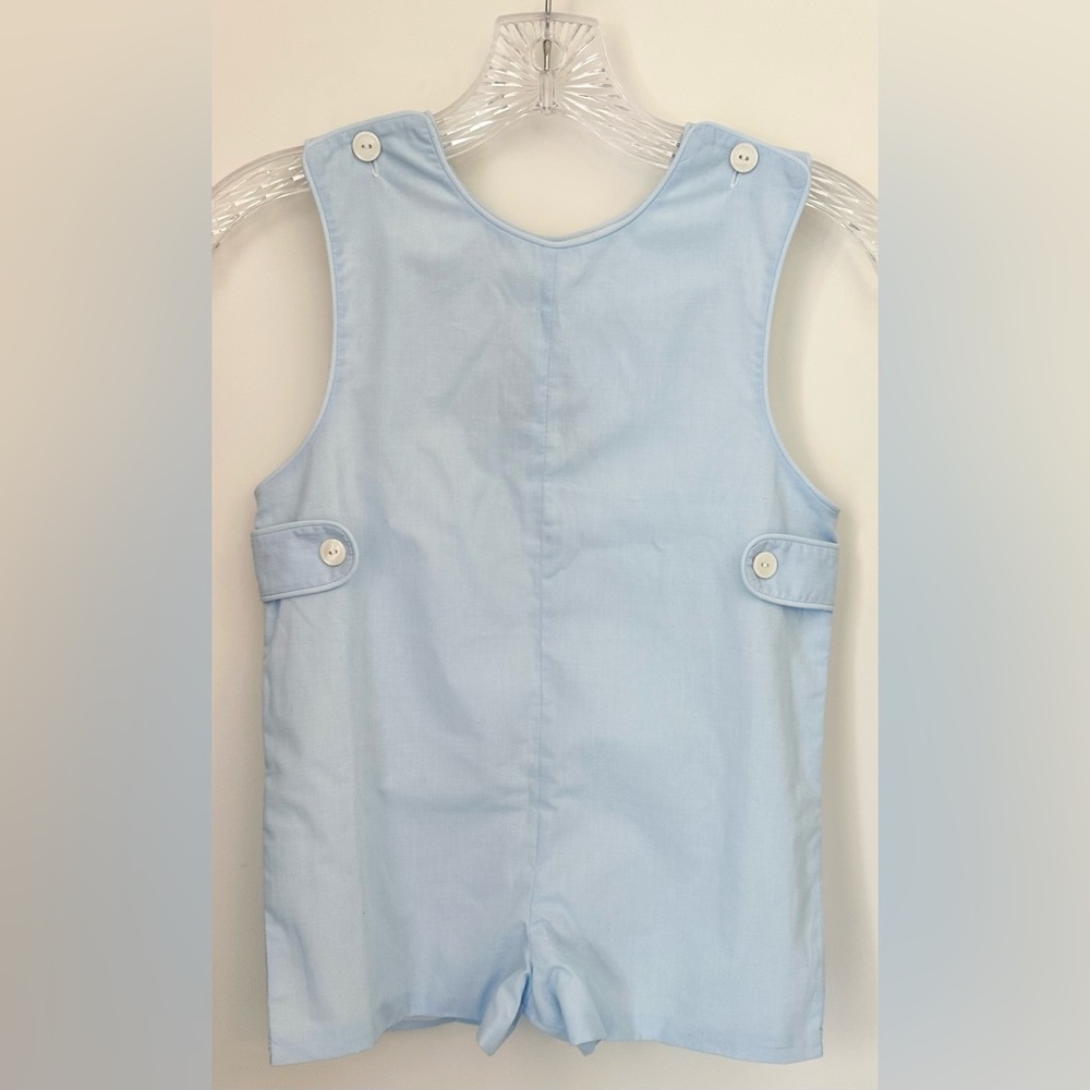 Light Blue Button-Shoulder 4T Romper John John